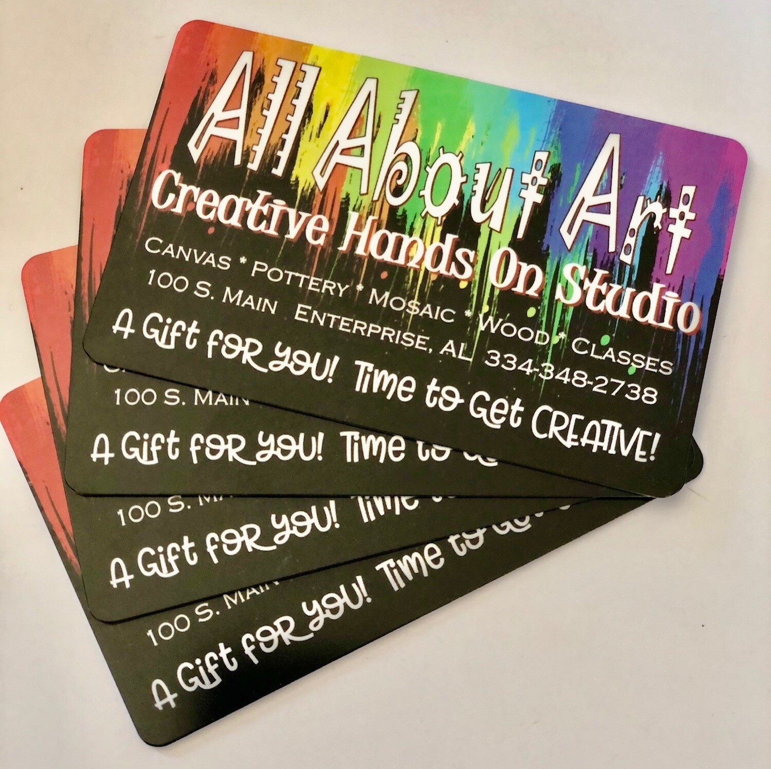 All About Art Studio Gift Card All About Art Studio Gift Card