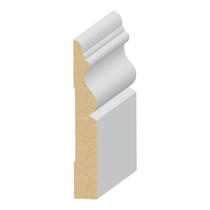 Victorian MDF Baseboard 9/16&quot; x 3-7/8&quot; x 16 feet