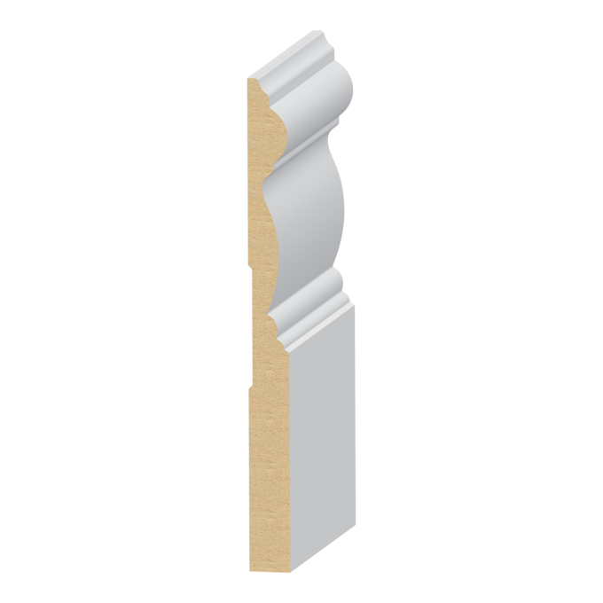 Malibu MDF Baseboard 9/16&quot; x 7-1/4&quot;