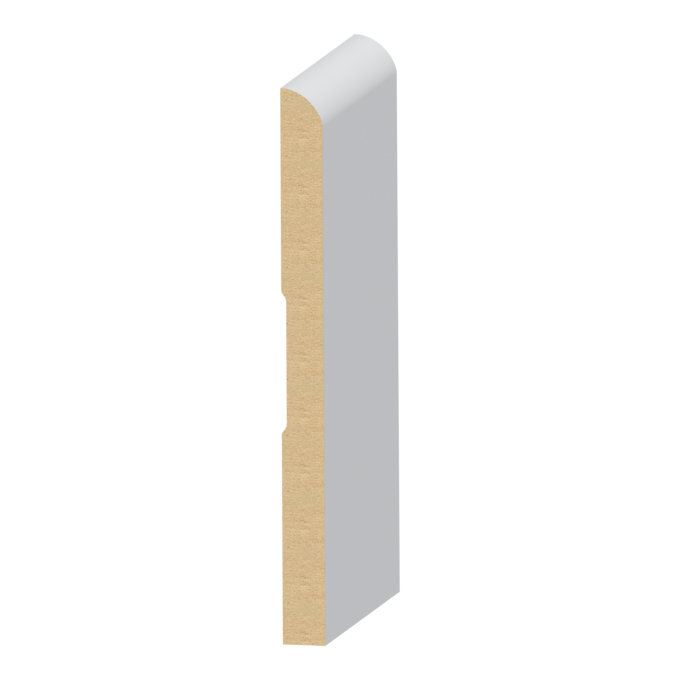 Bullnose MDF Baseboard 9/16&quot; x 7-1/4&quot;