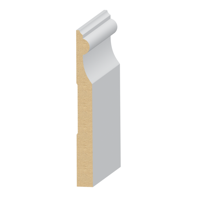 Classic Beaded MDF Baseboard 9/16&quot; x 5-7/16&quot; x 16 feet