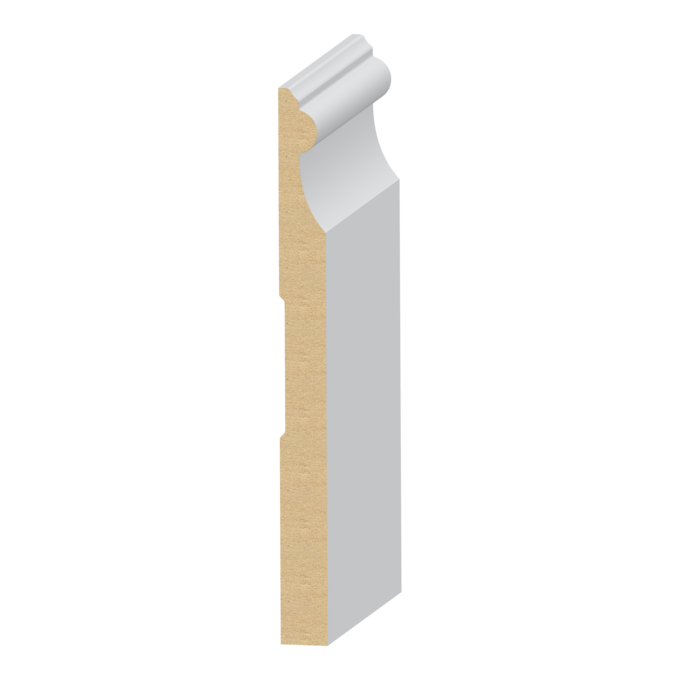 Classic Beaded MDF Baseboard 9/16&quot; x 7-1/4&quot;