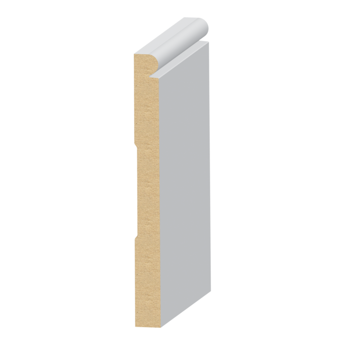 Contemporary MDF Baseboard 1/2&quot; x 5-1/4&quot;  x 16 feet