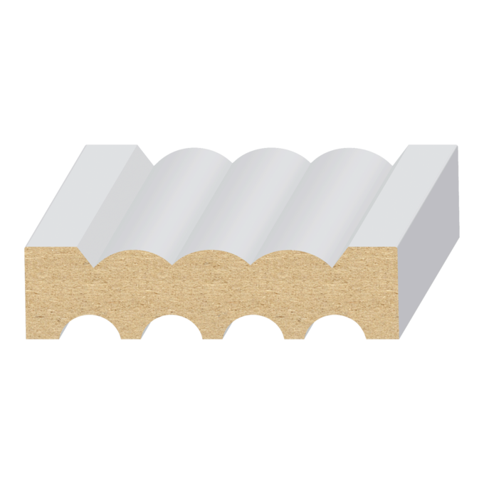 4-Flute &amp; Reed MDF Casing 9/16&quot; x 2-1/4&quot;