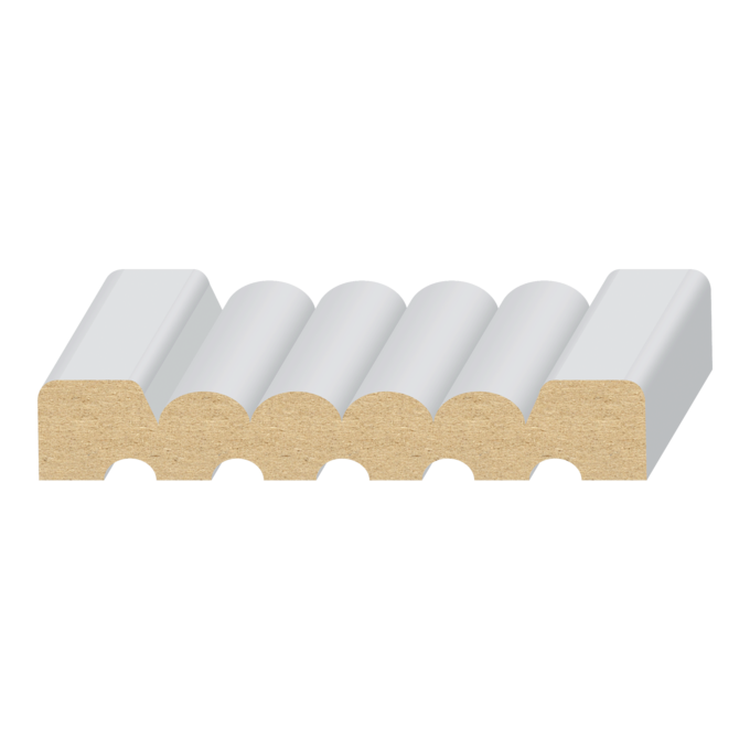 5-Flute &amp; Reed MDF Casing 9/16&quot; x 3-3/8&quot;