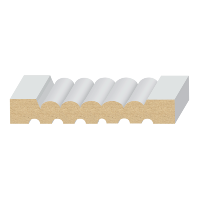 6-Flute &amp; Reed MDF Casing 11/16&quot; x 4-1/4&quot;