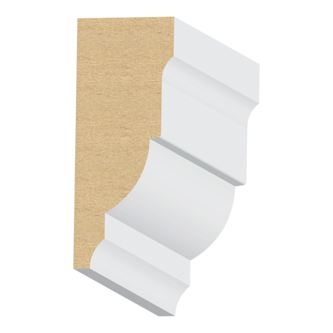 Pediment MDF Crown 1-3/16&quot; x 3&quot; x 16 feet