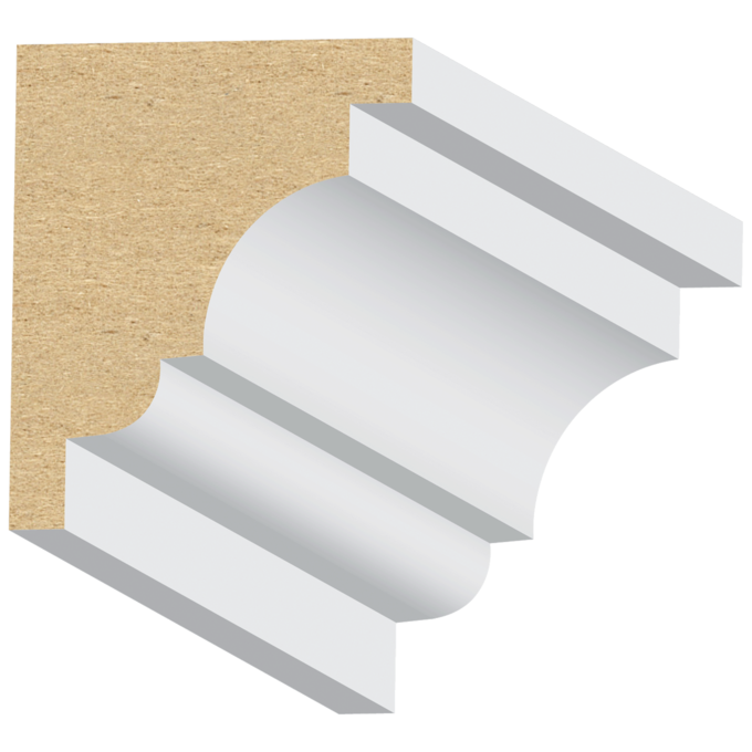 Pediment MDF Crown 1-3/16&quot; x 1-1/2&quot; x 16 feet