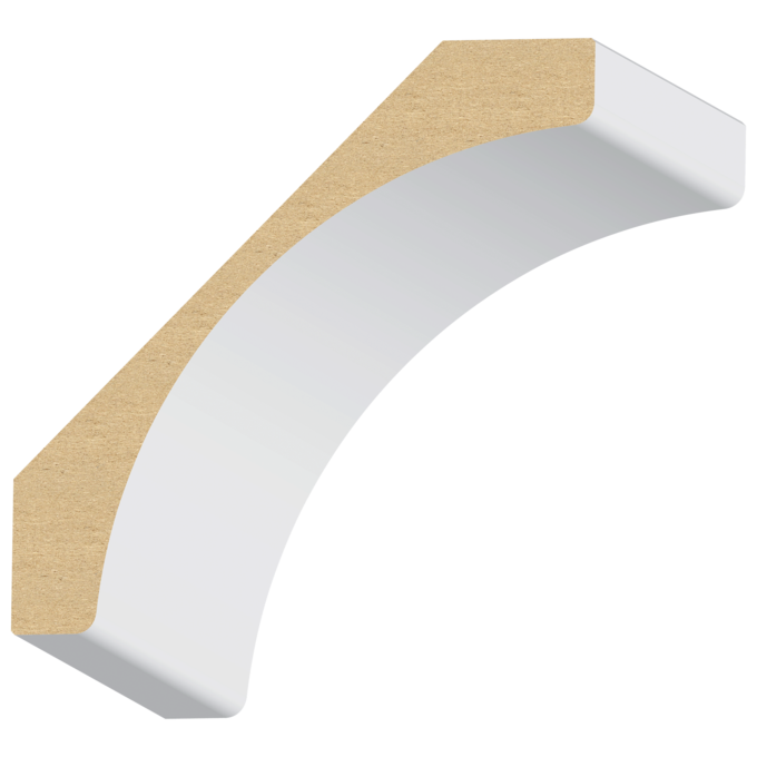 Contemporary MDF Crown 1-1/16&quot; x 5-5/8&quot; x 16 feet