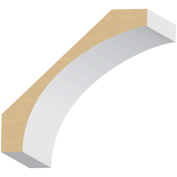 Contemporary MDF Crown 1-3/16&quot; x 7-1/4&quot; x 16 feet