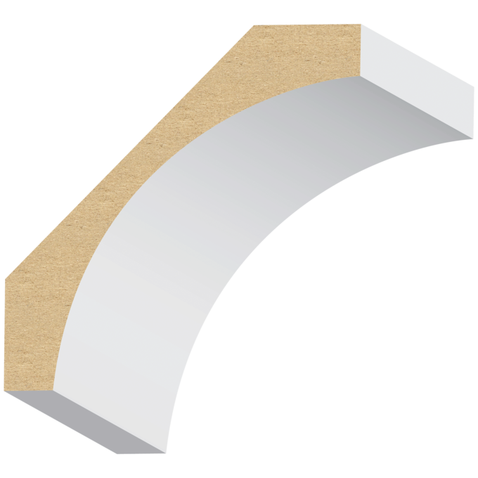 Contemporary MDF Crown 1&quot; x 4-1/2&quot; x 16 feet