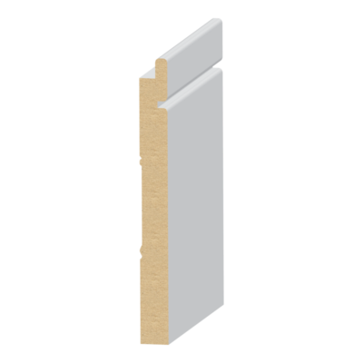 Wainscot w/ 3/8&quot; Rab`t  MDF Baseboard 1/2&quot; x 5&quot; x 16 feet