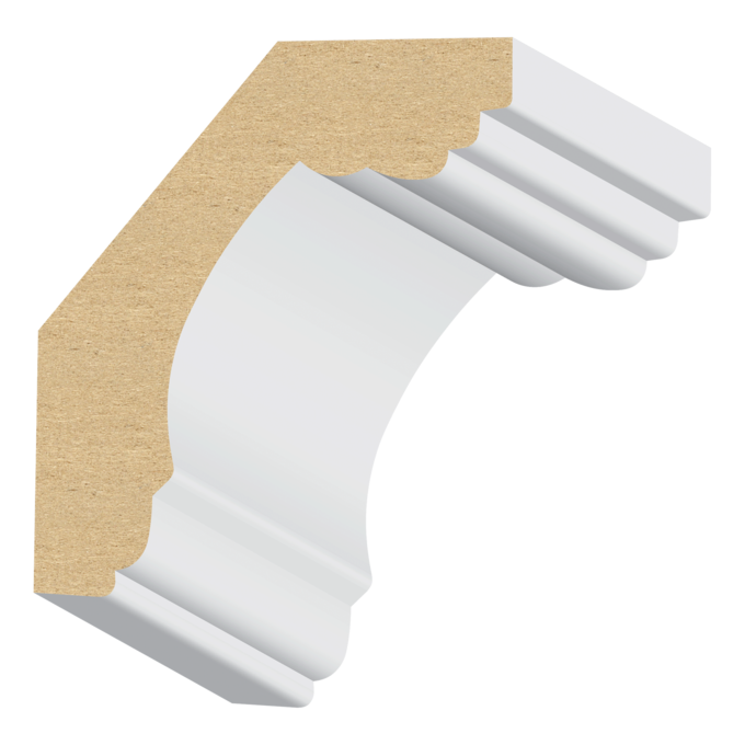 Cornice MDF Crown 1-3/16&quot; x 3-3/4&quot; x 16 feet
