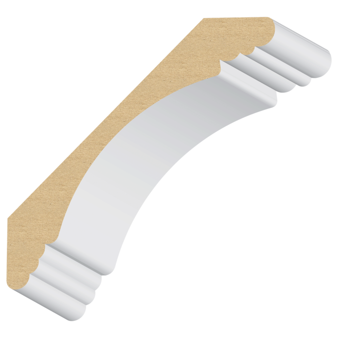 Del Mar MDF Crown 1&quot; x 6-3/4&quot; x 16 feet