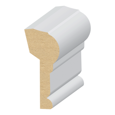 Panel Cap w/ 3/8&quot; Rab`t MDF Wainscot 1&quot; x 2-1/2&quot; x 16 feet