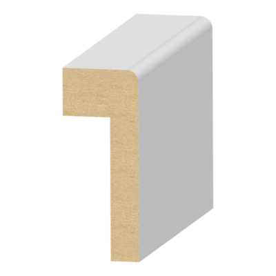 Contemporary Panel Cap MDF Wainscot 1&quot; x 2-1/2&quot; x 16 feet