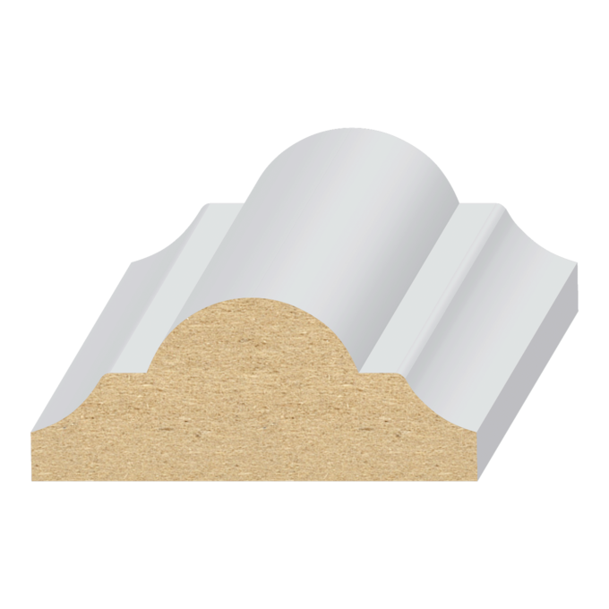 Flat Astragal MDF Panel Mold 11/16&quot; x 1-5/8&quot; x 16 feet