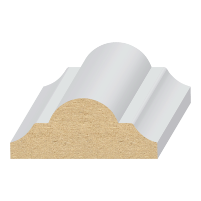 Flat Astragal MDF Panel Mold 11/16&quot; x 1-5/8&quot; x 16 feet