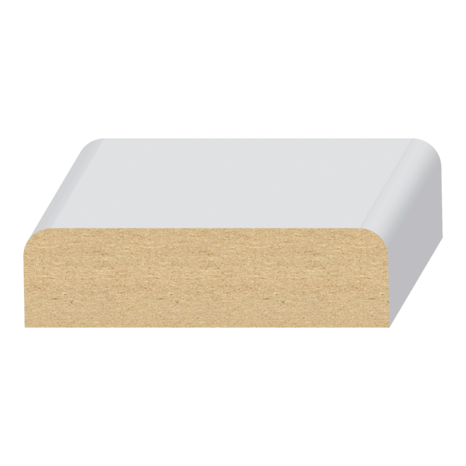 2 Eased Edge MDF Wall Cap  11/16&quot; x 2-1/2&quot; x 16 feet