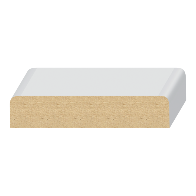 2 Eased Edge MDF Wall Cap  11/16&quot; x 3-1/2&quot; x 16 feet
