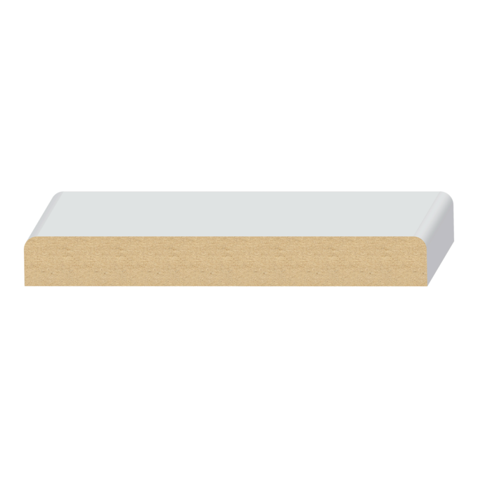 2 Eased Edge MDF Wall Cap 11/16&quot; x 5-1/2&quot; x 16 feet