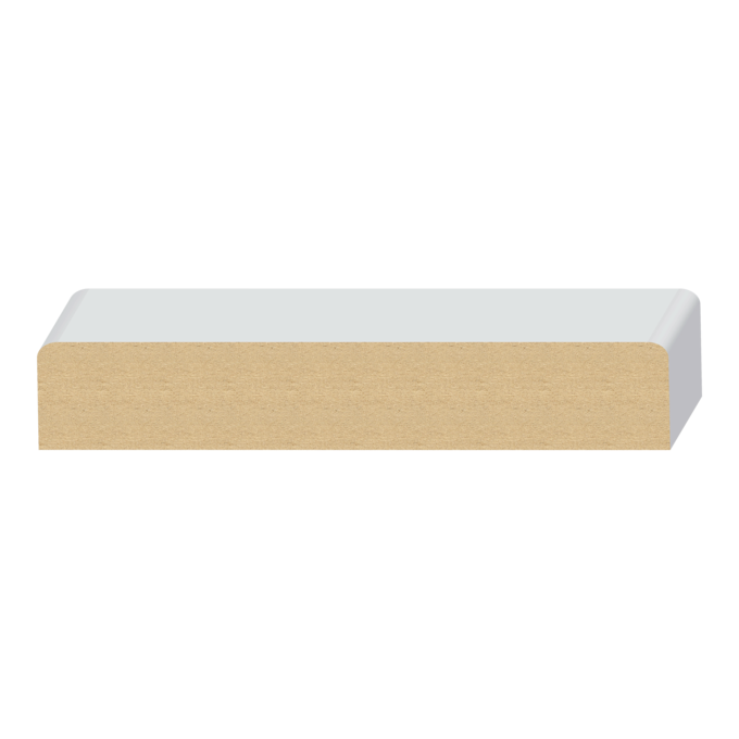 2 Eased Edge MDF Wall Cap  1-1/4&quot; x 7-1/4&quot; x 16 feet