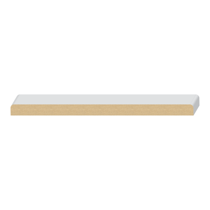2 Eased Edge MDF Wall Cap  11/16&quot; x 11-1/4&quot; x 16 feet