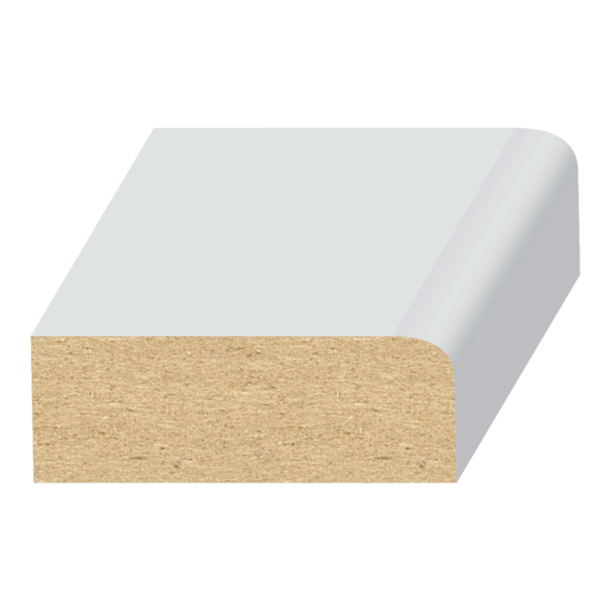 1 Round Edge MDF Door Stop  7/16&quot; x 1-1/4&quot; x 17 feet