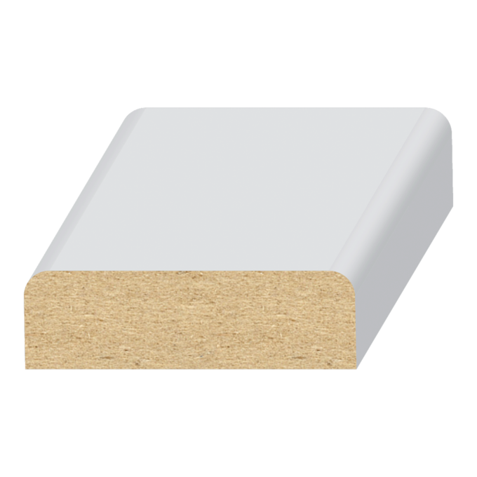 2 Round Edge MDF Door Stop  3/8&quot; x 1-1/4&quot; x 16 feet