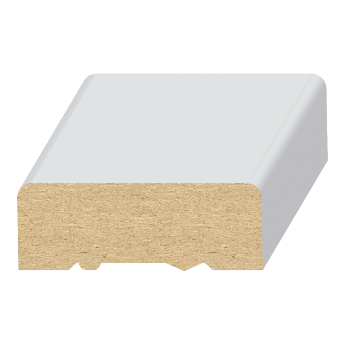2 Round Edge MDF Door Stop  1/2&quot; x 1-3/8&quot; x 16 feet