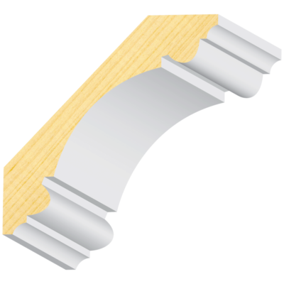 Double Bead FJ Pine Crown 7/8&quot; x 4-15/16&quot;