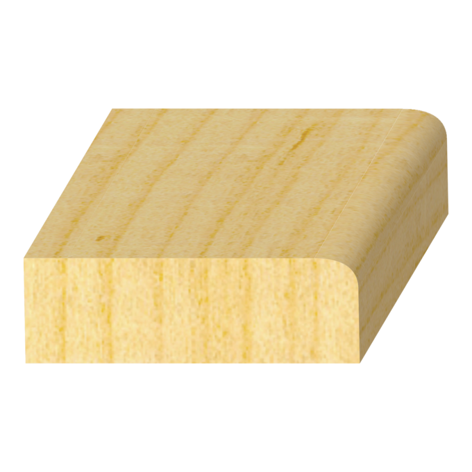 1 Round Edge FJ Pine Door Stop  7/16" x 1-3/8"