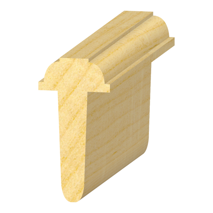 T-Astragal for 1-3/8" Doors FJ Pine 1-1/4" x 2"