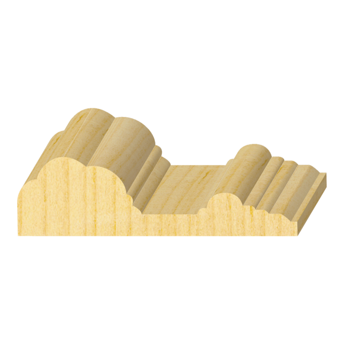 Raw Crescent FJ Pine Casing 1" x 3-1/2"