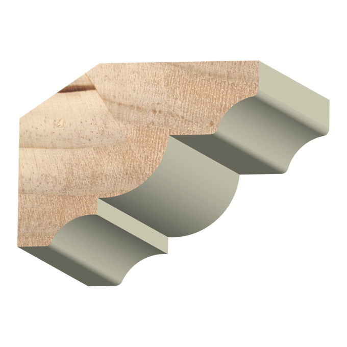Gutter Mould Exterior Wood  1-3/8&quot; x 3-5/16&quot; x 16 feet