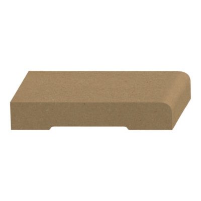 1 Eased Edge MDF Hook 9/16&quot; x 3-1/4&quot; x 16 feet