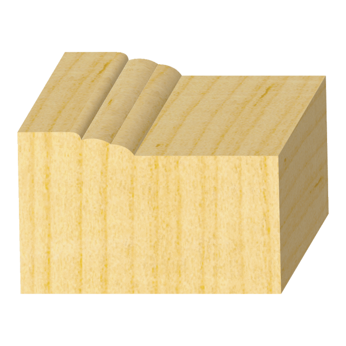 Raw #180 Eastern Brick FJ Pine Exterior Molds  1-1/4" x 2"