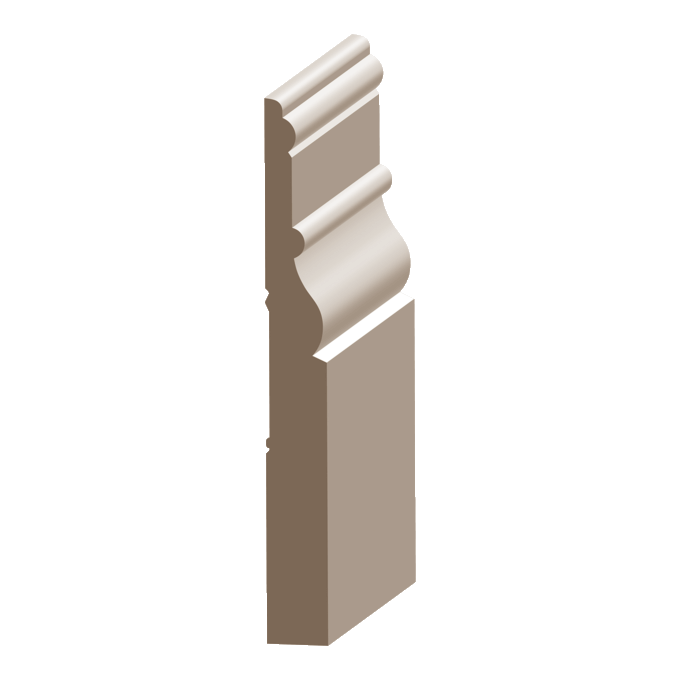 Flex Tuscany MDF Baseboard 11/16&quot; x 6&quot;  to match MDF