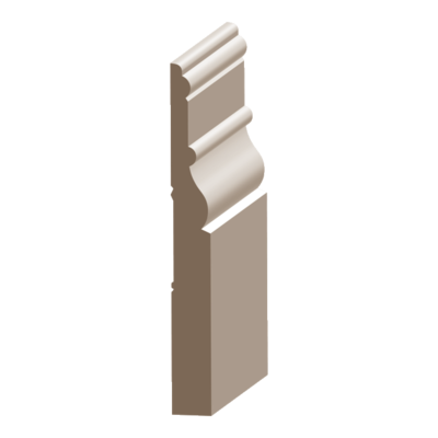 Flex Tuscany MDF Baseboard 11/16&quot; x 6&quot;  to match MDF