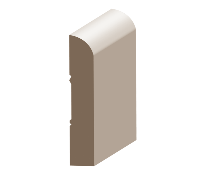 Flex Bullnose Baseboard 9/16&quot; x 3-1/2&quot; to match MDF