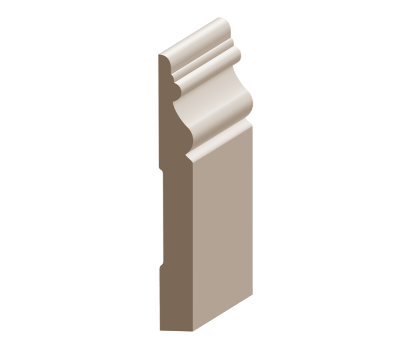 Flex Victorian Baseboard 9/16&quot; x 5-1/4&quot; to match MDF
