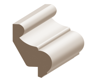 Flex Panel Cap w/ 3/4&quot; Rab`t Wainscot 1-3/16&quot; x 2&quot; to match MDF