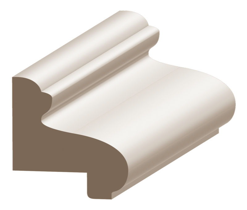 Flex Raised Panel Cap Wainscot 1-1/16&quot; x 1-5/16&quot; to match MDF