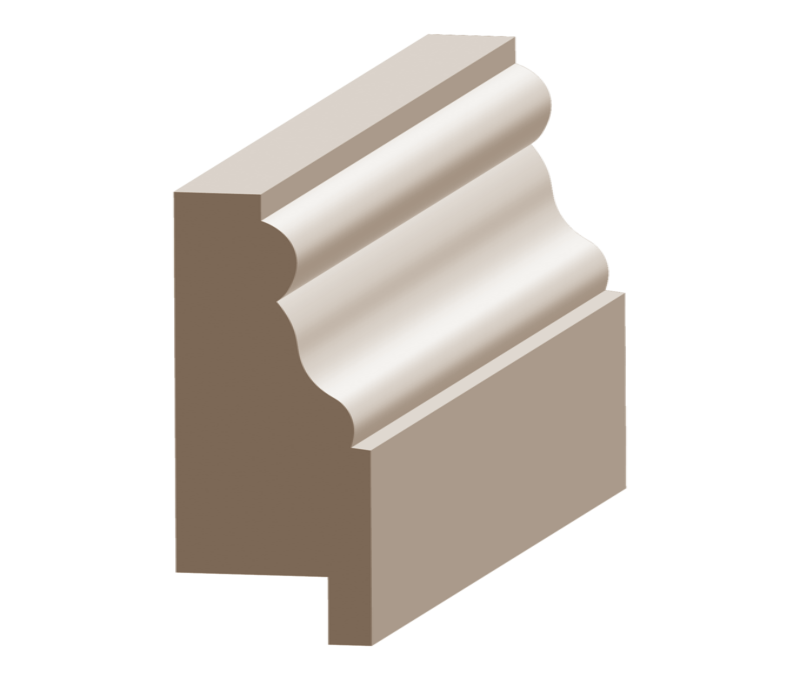 Flex Panel Cap w/ 1/2&quot; Rab`t Wainscot 3/4&quot; x 2&quot; to match MDF