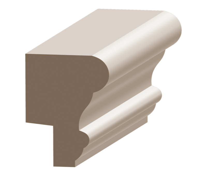 Flex Panel Cap w/ 5/16&quot; Rab`t  Wainscot 1-1/8&quot; x 1-3/4&quot; to match MDF