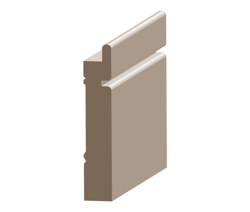 Flex Wainscot w/ 3/8&quot; Rab`t  Baseboard 1/2&quot; x 3-1/4&quot; to match MDF