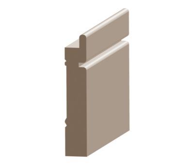 Flex Wainscot w/ 3/8&quot; Rab`t  Baseboard 1/2&quot; x 3-1/4&quot; to match MDF
