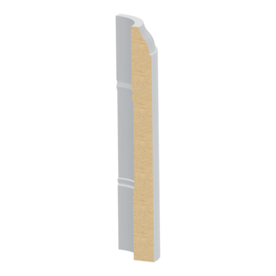 Bullnose Corner Coronado MDF Baseboard 1/2&quot; x 5-1/4&quot;