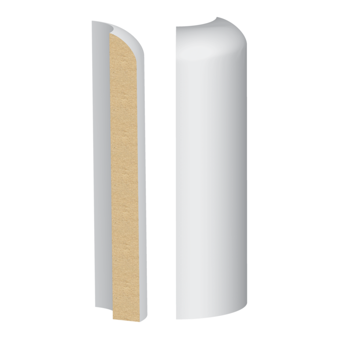 Bullnose Corner MDF Bullnose Base 9/16&quot; x 5-1/2&quot;