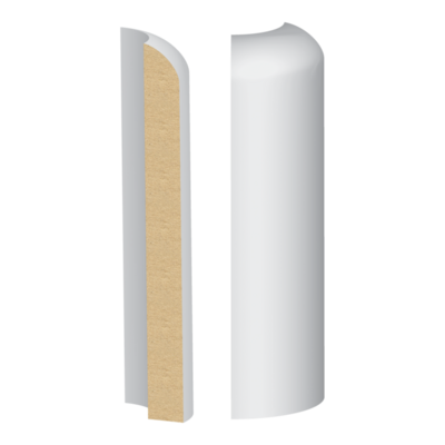 Bullnose Corner MDF Bullnose Base 9/16&quot; x 5-1/2&quot;